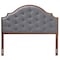 Baxton Studio Premala Classic and Traditional Grey Fabric and Walnut Brown Finished Wood King Size Headboard 237-12651-ZORO - alternate 6